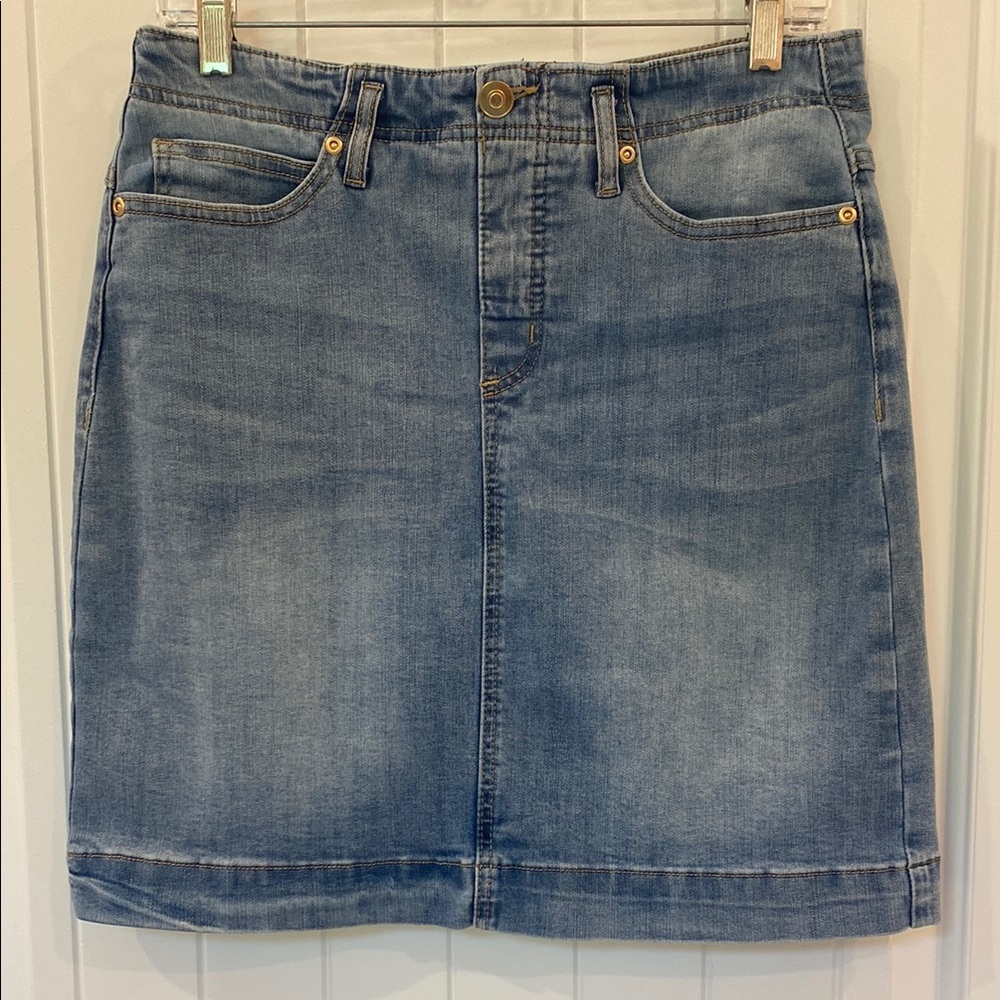 Pull on Blue Denim Skort by Tribal Jeans